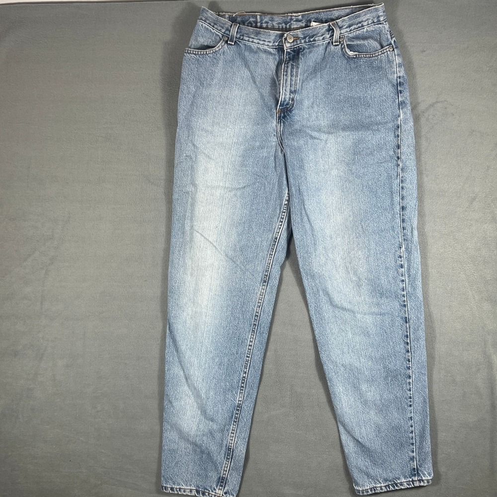 Faded Glory Women Jeans 18 TALL Blue Solid Straight High Rise Vintage Y2K Denim